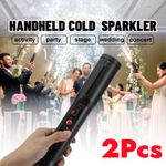 2Pcs Handheld Sparkler Cold Spark Machine for Wedding Party Battery Powered New