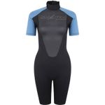 typhoon swarm3 women shorty wetsuit Black blue steel size 12