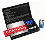Digital Pocket Scales 200g-0.01g Precision Milligram Jewellery Gold Gram Scale