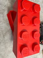Genuine 8 Stud Lego Storage Box Extra Large Stackable Red Brick. Great condition