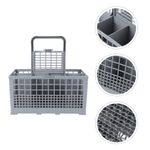 Reusable Plastic Kitchen Dish Drying Rack with Utensil Organizer Grey