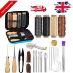 Leather Sewing Kit Hand Stitching Craft Tools Kit Awl Waxed Thread Needles DIY