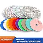 3/4 Inch Diamond Wet Grinding Disc On White Granite Marble Stone Polishing Pad