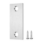 1Pcs Door Edge Hole Filler Plates，2-1/4 Inch x 1-1/8 Inch Deadbolt Cover, Silver