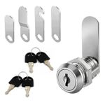 Letter Box Lever Lock 16mm with Keys and Plates for Cupboard Cabinet Furniture