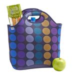 Built New York Market Tote Bag in Plum Dots Shopping Picnics