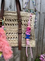Handmade Chunky Bead “Hun” Bag Charm