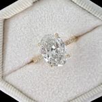 Sale ! 4.20 Ct Oval Cut Diamond Engagement Ring 18k Yellow Gold IGI Lab Created
