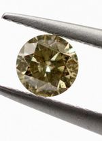 0.202 Ct 100% Natural Loose Diamond 3.7 mm Round Cut Champagne Color SI2 Clarity