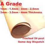 A Grade Natural Veg Tan Cowhide Tooling Craft Leather 60cm x 30m - 24 x 12 Inch