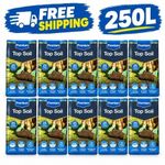 250L Garden Top Soil Bulk Bag Pack 10x25L Garden Soil For Lawn Beds Border Plant
