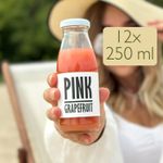Pink Grapefruit Juice 100% 12 x 250ML Lemonade Cockatil No Sugar Big Set UK