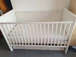 Mamas & Papas Milano White Cot Bed with Underbed Drawer & Mattress