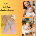 Soft Baby Feeding Spoons Vicloon Easy Grip Silicone Spoons with handle