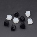 Anti Dust Cover Plug Cap Telephone Wire Port RJ11Interface Dust Plug Black/Clear