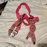 Pink & Green Skull Clip-On Braces Adjustable Y-Back One Size Unisex