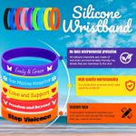 1-300PCS Custom Silicone Wristbands - Personalized Engraved Rubber Bracelets