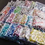 1440pcs/pack SS20 5mm Glitter Glass Rhinestones Flat back Gems Nail Art Crafts