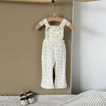 Spring Autumn Baby Girl Comfortable Floral Printed Dungarees Corduroy Trousers