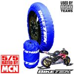 BIKETEK TYRE WARMERS 200/55 R17 REAR TYRE TRACK DAY FRONT REAR UK 3 PIN PLUG