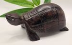 Wooden Turtle Ornament Hand Carved Folk Art Rustic Boho Decor Home Gift