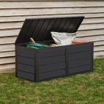 Plastic Storage Box 320L Dark Garden Grey Outdoor