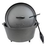 Dutch oven set 8 litre cast iron Carry bag & Lid Lifter with Free delivery!