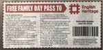 English Heritage Family Day Pass  - VALID UNTIL 14/06/2026