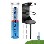 Rain Gauge Outdoor Accurate Easy-Read Meter Stake Rain Gauge