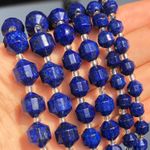 6 8 10mm Lapis Lazuli Loose Faceted Beads for DIY Jewelry Making  15'' strand