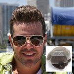 Mens Human Hair Replacement System French Lace Front  Fine Mono Toupee Hairpiece