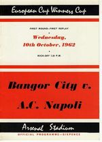 BANGOR CITY v Napoli (Cup Winners Cup Replay @ Arsenal) 1962/1963