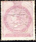 GB QV Postal Fiscal Stamp SG.F15 1d (1867) Used *EMBOSSED TOWN CREST* ORED75