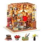 Rolife Sam’s Study DIY LED Dollhouse Miniature Wooden Dolls House Kit Kids Gifts