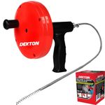 Dekton 6m Drain Waste Pipe Sink Cleaner Unblocker Spring Rod Toilet Plug 