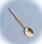 Scottish Iona Silver Alexander Ritchie Design Salt Spoon  Celtic Art industries