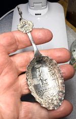 Awesome Georgian Style Silver Caddy Spoon - JS - London - 1897