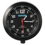 Oxford Analogue Motorcycle Motorbike ATV Clock Black Scooter Water Resistant
