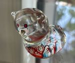 Small Mille Fiore Cat Paperweight 2 In By 1 1/2 In