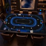 AQQA 70 x 35 Inch Texas Hold'em Poker Table Top Mat for 8-10 Players