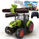 Remote Controlled Tractor Toy Realistic 2.4GHz RC Tractor with Light Kids Gift
