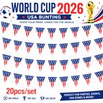 4th July 10M Team USA America Stars & Stripes Triangle Flags World Cup Bunting
