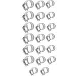 20pcs Genuine Jubilee Hose Clips Worm Drive Hose Clamps Mild Steel Zinc 18-27mm