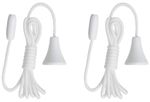 2x Light Pull Cord Switch Strings – White or Black for Bathroom/Shower