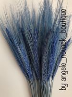 30 PCS DRIED FLOWERS WHEAT/RYE BUNCH WEDDING VENUE BIRTHDAY ARRANGEMENT IN BLUE