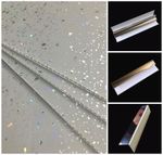 Grey Sparkle Wall Panels & Bathroom Trims Shower Wet Wall Cladding PVC Ceiling