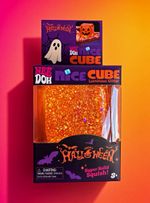 NeeDoh Nice Cube Halloween Orange Luminous Glitter Squishy Squeeze Toy 3+