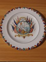 Stunning World War I          "Peace" November 1918    Hand Painted 10"  Plate
