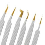 Eyelash Tweezers Lash Extension Russian Volume Straight Curved Pointed Angled UK