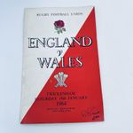 England v Wales Rugby Programme 1964 Signed Bob Rowell R E Rowell Twickenham